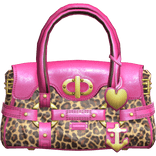Leopard 2000s Designer Captain Bag Gyaru Pink