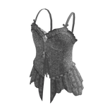 Leopard Corset Top with Tie (Gray)