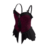 Leopard Corset Top with Tie (Pink)