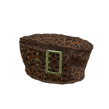 leopard distressed denim belt crop top