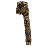 Leopard Fur High-Waisted One-Leg Shorts-Pants