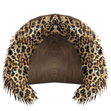 leopard fur hood