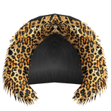 leopard fur hood