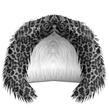 leopard fur hood