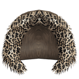leopard fur hood