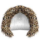 leopard fur hood