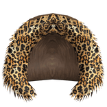 leopard fur hood