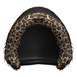 Leopard Fur Lined Winter Hood