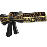 Leopard Gyaru Black Bow Belt 2000s Gold Agejo