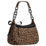 Leopard Gyaru Fur Purse