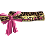 Leopard Gyaru Pink Bow Belt 2000s Gold Agejo