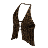 Leopard Halter Top