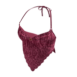 leopard Halter top pink