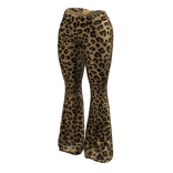Leopard Print Flared Leggings