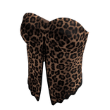 Leopard Tank Top With Front Slit