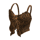 Leopard Tie Top