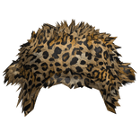 leopard y2k fuzzy cute fluffy chunky fur ushanka