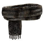 leopard + zebra print oversized wrapped scarf