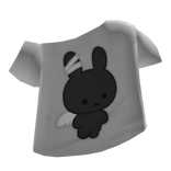 “(ノ _ <,, ) bandaged bunny off shoulder shirt