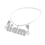liam white cat necklace 3.0
