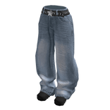 Light Baggy Jeans w Shoes