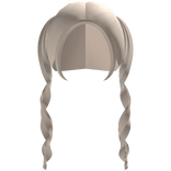 ♡ Light Blonde Cutesy Kawaii Long Curly Pigtails