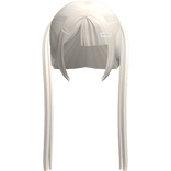 Light Blonde Long Pigtails W Hairclips & Bangs