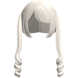 Light Blonde Twin Swirly Curls W Bangs