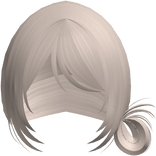 Light Blonde Wispy Messy Side Bun W Bangs