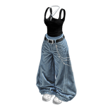 Light Blue Baggy Vintage Streetwear Outfit / 04