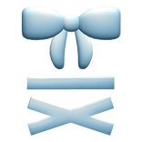 Light Blue Bow Hair Clip (Left)