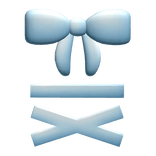 Light Blue Bow Hair Clip (Right)