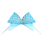 Light Blue Cheetah Print Cheer Bow