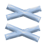 Light Blue Crossed X Hair Clip Decora (Left)