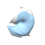 Light Blue Curly Kemono Puppy Tail