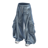 Light Blue Denim Cargo Sweats
