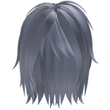 Light Blue Emo Messy Parted Boy Hair