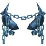 Light Blue Gothic Skull Chained Horns 