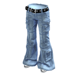 Light Blue Low Rise Y2K Flared Denim