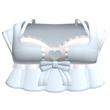 ♡꒰ light blue ruffled heart baby doll shirt