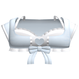 ♡꒰ light blue ruffled heart baby doll top