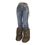 Light Blue Vintage Y2K Jeans w/ Fur Boots