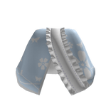 Light Blue White Flower Kimono Long Skirt