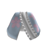 Light Blue White Pink Flower Kimono Long Skirt