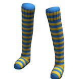 Light Blue Yellow | Leg Warmers Thigh High Socks