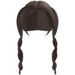 ♡ Light Brown Cutesy Kawaii Long Curly Pigtails