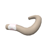 light brown kitty tail with bow cuff