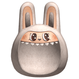 Light Brown Labubu Monster Plushie Hood