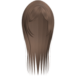 Light Brown Long Straight Hair W Curtain Bangs