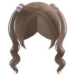 Light Brown Swirly High Pigtails With Charms